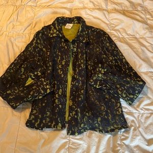 Vintage lime and black jacket size large-xl we ship fast